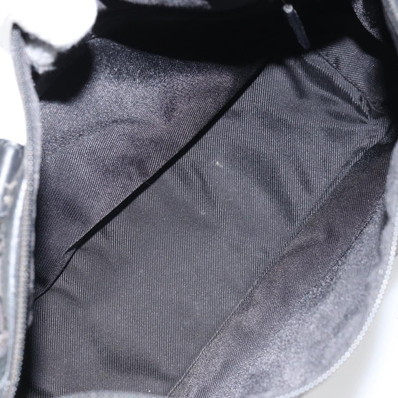 GUCCI GG Canvas Hand Bag Black Silver 000 0854 Auth ep12622