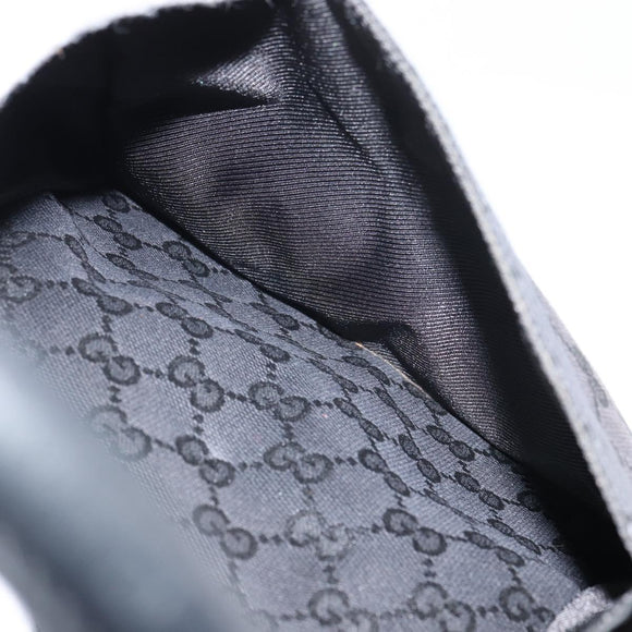 GUCCI GG Canvas Hand Bag Black Silver 000 0854 Auth ep12622