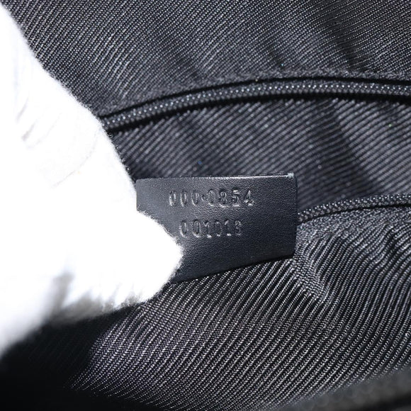 GUCCI GG Canvas Hand Bag Black Silver 000 0854 Auth ep12622