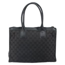 GUCCI GG Canvas Hand Bag Black Silver 000 0854 Auth ep12622-3