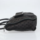 GUCCI GG Canvas Hand Bag Black Silver 000 0854 Auth ep12622-5