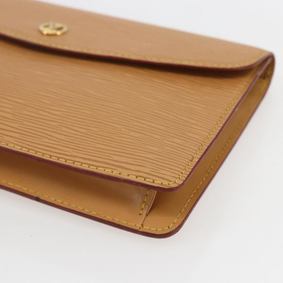 LOUIS VUITTON Epi Montaigne 23 Clutch Bag Beige LV Auth ep12627