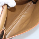 CELINE Macadam Canvas Shoulder Bag PVC Leather Brown Gold Auth ep12638-16