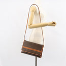 CELINE Macadam Canvas Shoulder Bag PVC Leather Brown Gold Auth ep12638-22