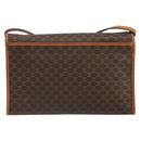 CELINE Macadam Canvas Shoulder Bag PVC Leather Brown Gold Auth ep12638-3