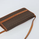 CELINE Macadam Canvas Shoulder Bag PVC Leather Brown Gold Auth ep12638-6