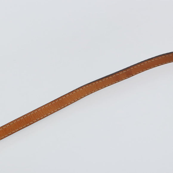 CELINE Macadam Canvas Shoulder Bag PVC Leather Brown Gold Auth ep12638