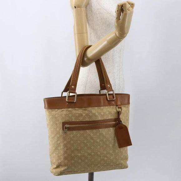 LOUIS VUITTON Monogram Mini Lucille GM Tote Bag Beige M92683 LV Auth ep12640