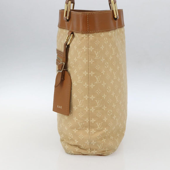 LOUIS VUITTON Monogram Mini Lucille GM Tote Bag Beige M92683 LV Auth ep12640