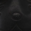 GUCCI Shoulder Bag Leather Black Gold Auth ep12642-17