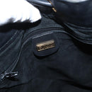 GUCCI Shoulder Bag Leather Black Gold Auth ep12642-18