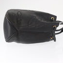 GUCCI Shoulder Bag Leather Black Gold Auth ep12642-3