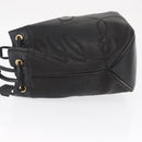 GUCCI Shoulder Bag Leather Black Gold Auth ep12642-4