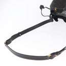 GUCCI Shoulder Bag Leather Black Gold Auth ep12642-7