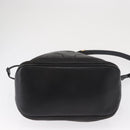 GUCCI Shoulder Bag Leather Black Gold Auth ep12642-5