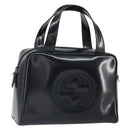GUCCI Hand Bag Patent leather Black Silver 000 1274 0505 Auth ep12647-1