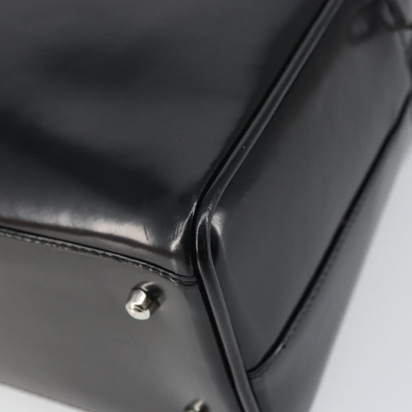 GUCCI Hand Bag Patent leather Black Silver 000 1274 0505 Auth ep12647