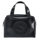 GUCCI Hand Bag Patent leather Black Silver 000 1274 0505 Auth ep12647-13