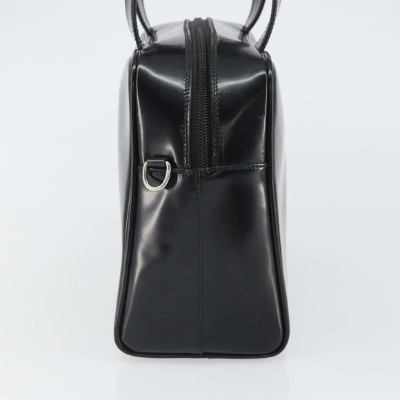 GUCCI Hand Bag Patent leather Black Silver 000 1274 0505 Auth ep12647