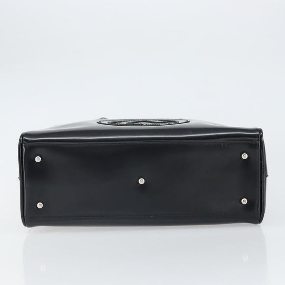 GUCCI Hand Bag Patent leather Black Silver 000 1274 0505 Auth ep12647