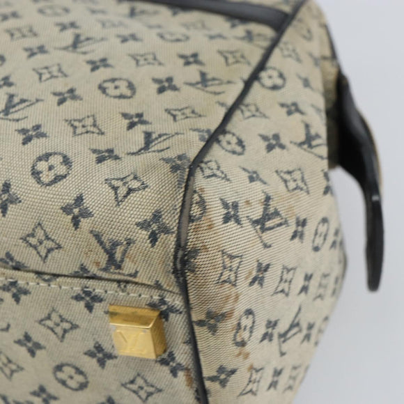 LOUIS VUITTON Monogram Mini Josephine PM Hand Bag Blue M92049 LV Auth ep12648