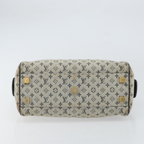 LOUIS VUITTON Monogram Mini Josephine PM Hand Bag Blue M92049 LV Auth ep12648