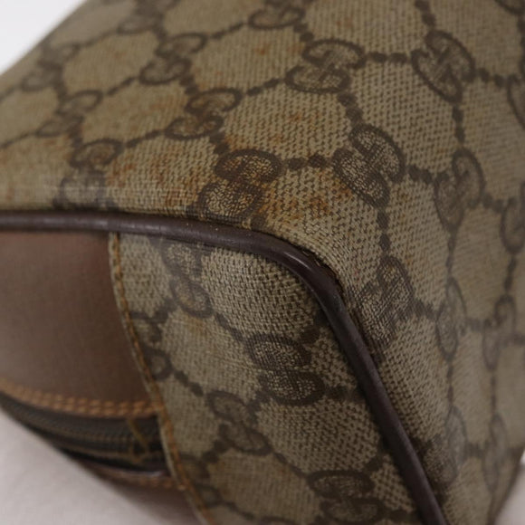 GUCCI GG Supreme Clutch Bag PVC Beige Gold 014 122 6087 Auth ep12649