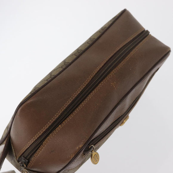 GUCCI GG Supreme Clutch Bag PVC Beige Gold 014 122 6087 Auth ep12649
