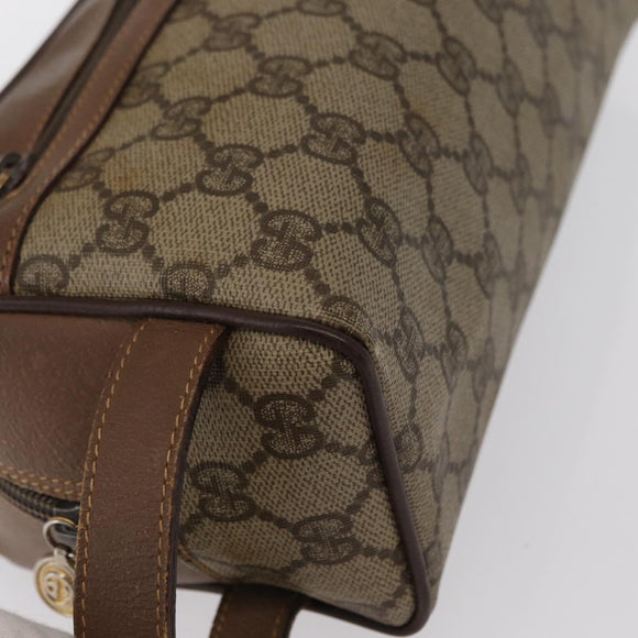GUCCI GG Supreme Clutch Bag PVC Beige Gold 014 122 6087 Auth ep12649