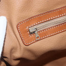 CELINE Macadam Canvas Hand Bag PVC Leather 2way Brown Gold Auth ep12650-18