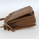 LOEWE Anagram Shoulder Bag Leather Brown Gold Auth ep12651-3