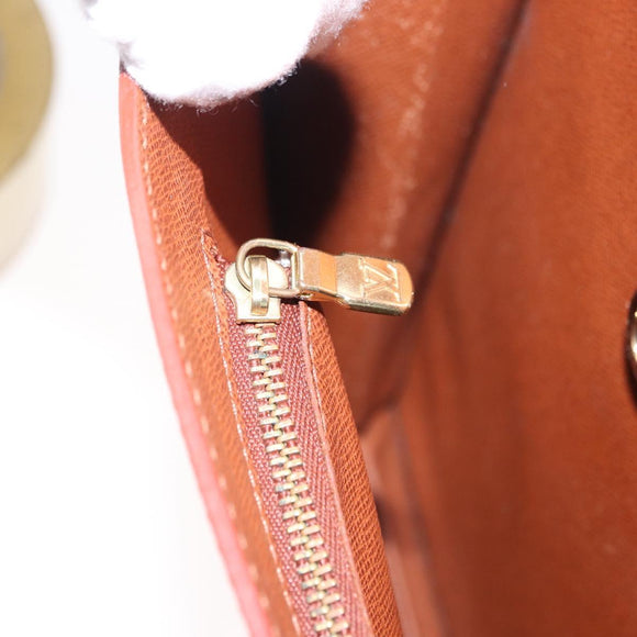 LOUIS VUITTON Epi Porte Documents Bandouliere Brown M54468 Auth ep12652