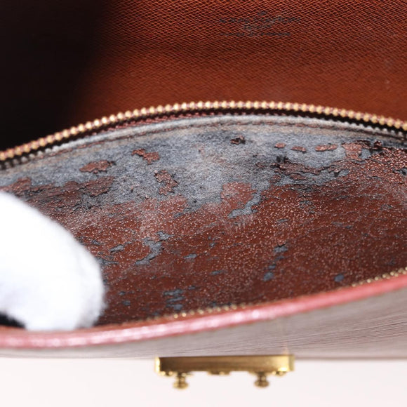 LOUIS VUITTON Epi Porte Documents Bandouliere Brown M54468 Auth ep12652