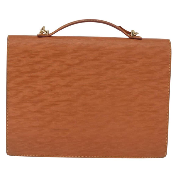 LOUIS VUITTON Epi Porte Documents Bandouliere Brown M54468 Auth ep12652