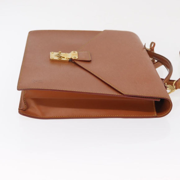 LOUIS VUITTON Epi Porte Documents Bandouliere Brown M54468 Auth ep12652