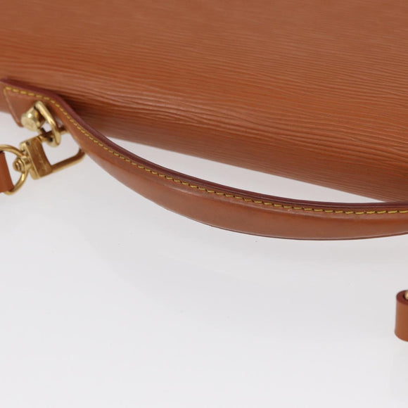 LOUIS VUITTON Epi Porte Documents Bandouliere Brown M54468 Auth ep12652