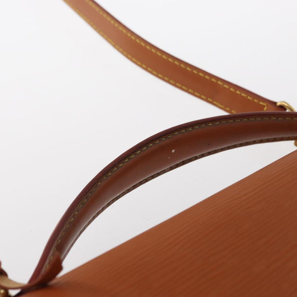 LOUIS VUITTON Epi Porte Documents Bandouliere Brown M54468 Auth ep12652
