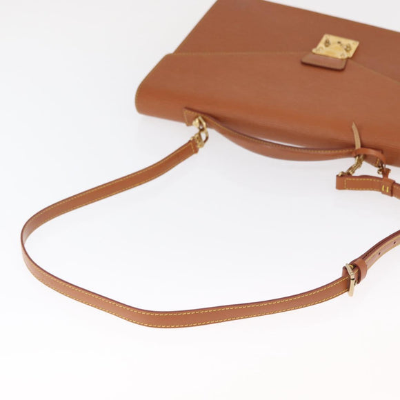 LOUIS VUITTON Epi Porte Documents Bandouliere Brown M54468 Auth ep12652