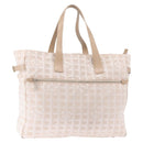 CHANEL New Travel Line Tote Bag Nylon Pink gold CC Auth ep12654-1