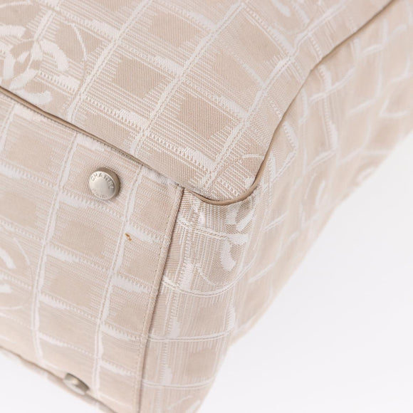 CHANEL New Travel Line Tote Bag Nylon Pink gold CC Auth ep12654