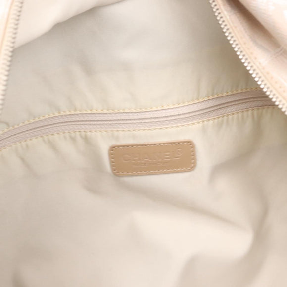 CHANEL New Travel Line Tote Bag Nylon Pink gold CC Auth ep12654