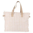 CHANEL New Travel Line Tote Bag Nylon Pink gold CC Auth ep12654-2