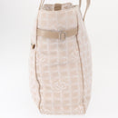 CHANEL New Travel Line Tote Bag Nylon Pink gold CC Auth ep12654-3
