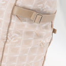 CHANEL New Travel Line Tote Bag Nylon Pink gold CC Auth ep12654-5