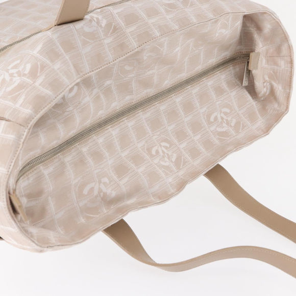 CHANEL New Travel Line Tote Bag Nylon Pink gold CC Auth ep12654