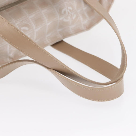 CHANEL New Travel Line Tote Bag Nylon Pink gold CC Auth ep12654