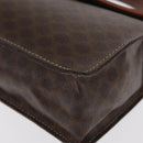 CELINE Macadam Canvas Hand Bag PVC Leather Brown Gold Auth ep12658-11