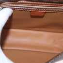 CELINE Macadam Canvas Hand Bag PVC Leather Brown Gold Auth ep12658-17