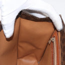 CELINE Macadam Canvas Hand Bag PVC Leather Brown Gold Auth ep12658-19
