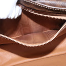 CELINE Macadam Canvas Hand Bag PVC Leather Brown Gold Auth ep12658-21